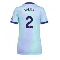 Camiseta Arsenal William Saliba #2 Tercera Equipación Replica 2024-25 para mujer mangas cortas